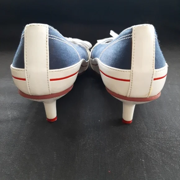 Vintage rampage denim sneaker kitten heel shoes sandal 90s y2k womens 8 - Picture 5 of 11